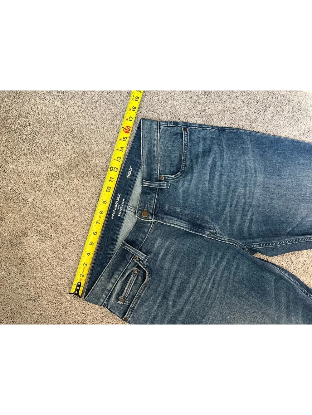 Banana Republic Travel Jeans Men’s 34x30 Slim Fit Stretch Medium Wash Denim